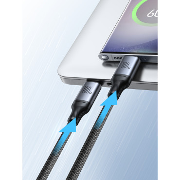 2In1 Cable Speedy sērijas sērija USB-C - 2x USB-C 1.5m Black