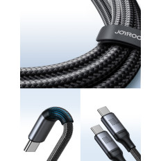 2In1 câble série rapide série USB-C - 2x USB-C 1.5m noir