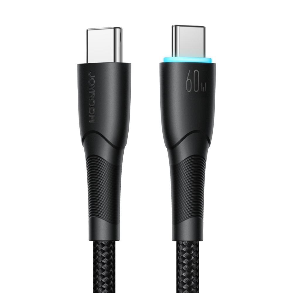 Kabeļu kabeļu kabeļu sērija USB-C - USB-C 60W 1m melns