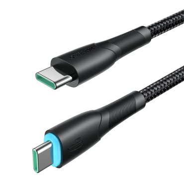 Kabeļu kabeļu kabeļu sērija USB-C - USB-C 60W 1m melns