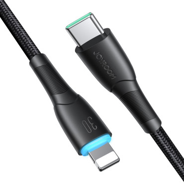 Kabeļu kabelis iPhone Starry Series USB-C - Zibens 30W 1m melns