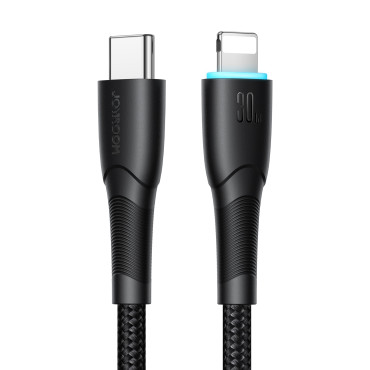 Kabeļu kabelis iPhone Starry Series USB-C - Zibens 30W 1m melns