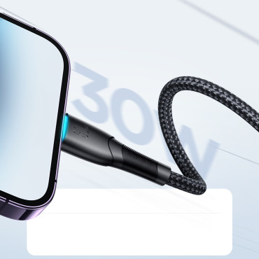 Kabeļu kabelis iPhone Starry Series USB-C - Zibens 30W 1m melns