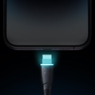 Kabeļu kabelis iPhone Starry Series USB-C - Zibens 30W 1m melns
