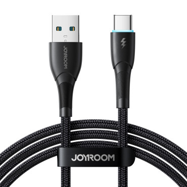 Kabeļu stiepļu starry sērija USB-A - USB-C 3A 1m melns