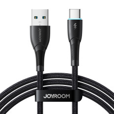 Kabeļu stiepļu starry sērija USB-A - USB-C 3A 1m melns
