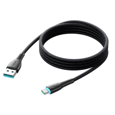 Kabel Draad Starry Series USB-A - USB-C 3A 1M Zwart