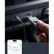 Samochodowy bezprzewodowy odbiornik nadajnik Audio USB AUX JR-CB6 szary