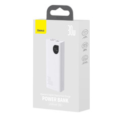Powerbank Adaman2 10000mAh con display digitale 2x USB-A / 1X USB-C 30W bianco