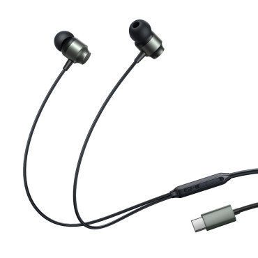 Fone de ouvido USB-C JR-EC06 CEBISHOS EC06 Cinza