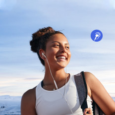 Headset USB-C JR-EC05 hörlurar hörlurar vita