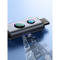 Samochodowy bezprzewodowy odbiornik nadajnik Audio USB AUX TF Card JR-CB7 szary