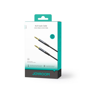 Cable AUX Audio Cable 3.5mm mini jack 1.2m Preto