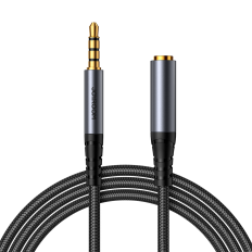 AUX AUX Audo Cable Verlängerungskabel 3.5mm Mini-Jack 1.2m Schwarz