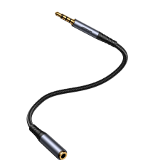 AUX AUX AUDO Cable Extension Cable 3.5mm mini lizdas 1.2m juoda