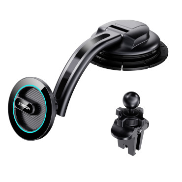 Punho de carro magnético para o vidro do telefone da cockpit Ventilação checkered preto