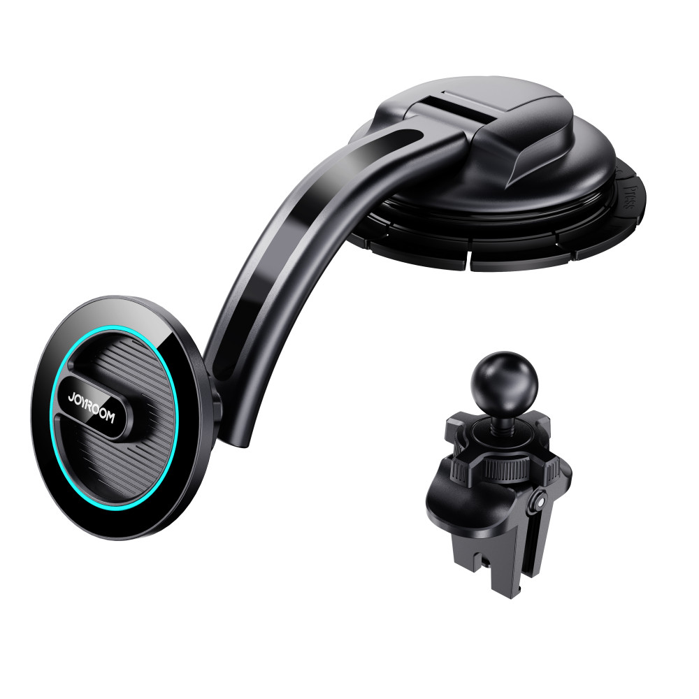 Punho de carro magnético para o vidro do telefone da cockpit Ventilação checkered preto