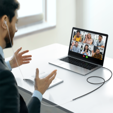 AUX AUX AUDO-kabel verlengkabel 3.5mm mini-jack 1.2m zwart