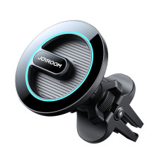Punho de carro magnético para o vidro do telefone da cockpit Ventilação checkered preto