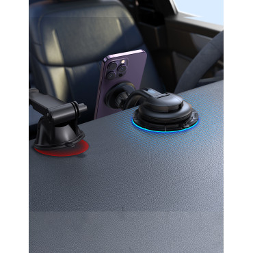 Magnetisk bilhandtag för cockpit Phone Glass Checkered Ventilation Svart