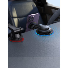 Magnetisk bilhandtag för cockpit Phone Glass Checkered Ventilation Svart