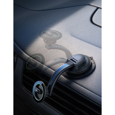 Punho de carro magnético para o vidro do telefone da cockpit Ventilação checkered preto