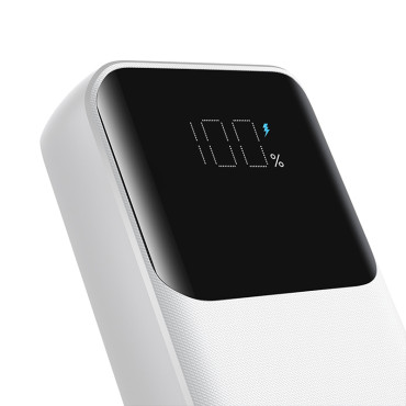 Mini PowerBank 10000mAh ar iebūvētiem kabeļiem JR-PBC06 30W White