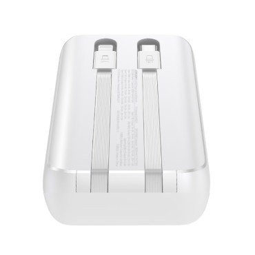 Mini PowerBank 10000mAh ar iebūvētiem kabeļiem JR-PBC06 30W White