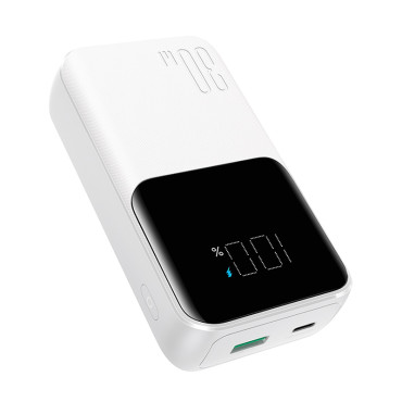 Mini PowerBank 10000mAh ar iebūvētiem kabeļiem JR-PBC06 30W White