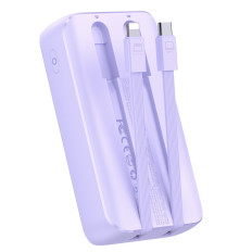 Mini Powerbank 20000mAh avec câbles intégrés JR-PBC07 30W Violet vif