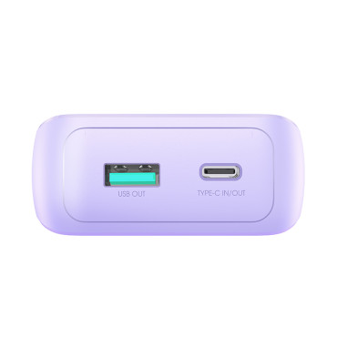 Mini Powerbank 20000mAh sisäänrakennetuilla kaapeleilla JR-PBC07 30W kirkas violetti
