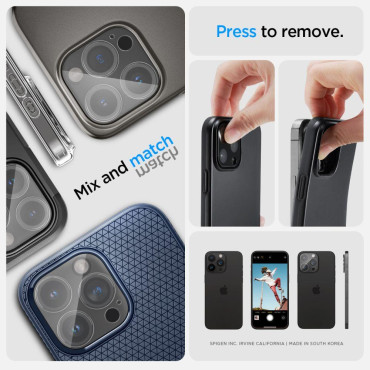 Kamera kamera cover til iPhone 14-15 Pro / Pro Max Transparent Set 2PCS.