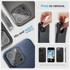 Cubierta de cámara de cámara para iPhone 14-15 Pro / Pro Max Set transparente 2pcs.