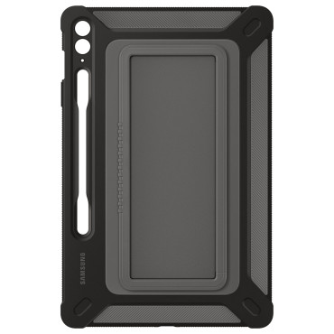 Armored Case med en Stand for Galaxy Tab S9 Fe + Udendørs Cover Case Black