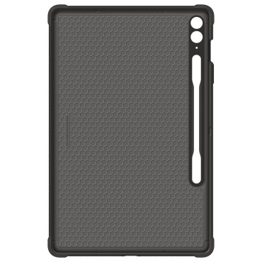 Caixa blindada com um suporte para galáxia tab S9 fe + casca de cobertura ao ar livre preto