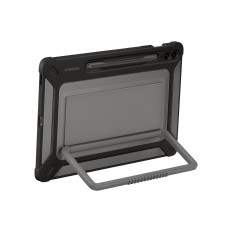 Armored Case med ett stativ för Galaxy Tab S9 Fe Outdoor Cover Case Black
