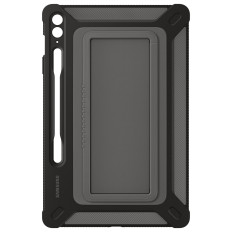 Pansret sag med en stand til Galaxy Tab S9 Fe Outdoor Cover Case Black