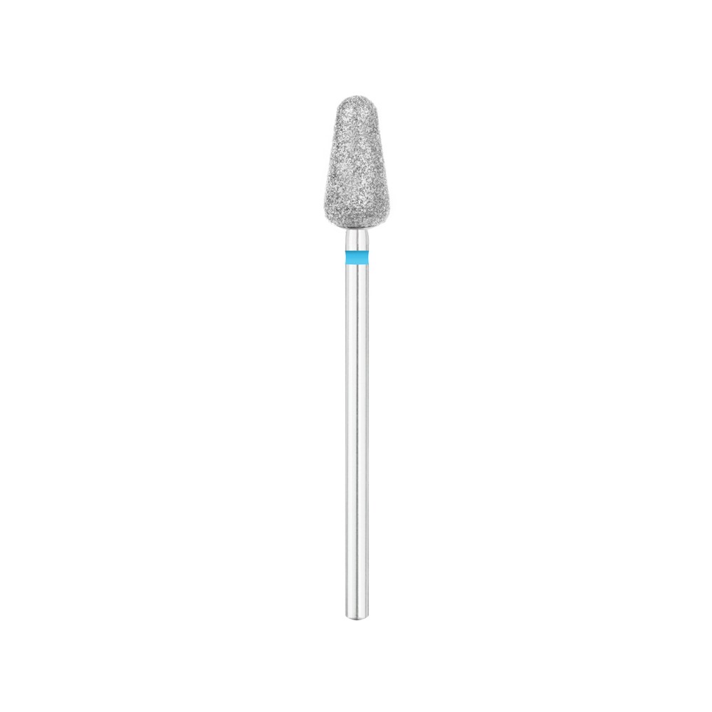 EXO PRO körkörös gyémánt reszelőfej 6,0 mm, kék, csepp alakú — elölnézet