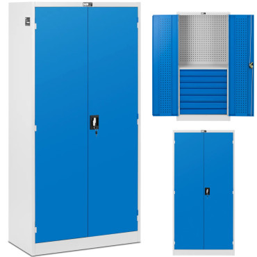 Caixa de ferramentas de oficina perfurada 7 gavetas 182 x 92 x 46 cm