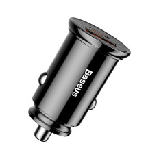Carregador de carro inteligente com USB e USB-C QC PD Black Ports