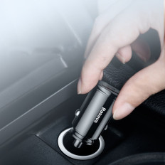 Carregador de carro inteligente com USB e USB-C QC PD Black Ports