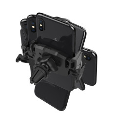 Držiteľ pre telefón na ventilačnú mriežku v aute Spagen Click.r Black