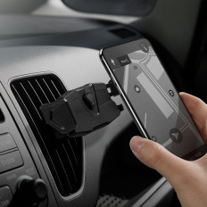Suporte para o telefone para uma grade de ventilação em um carro espagueiro click.r preto