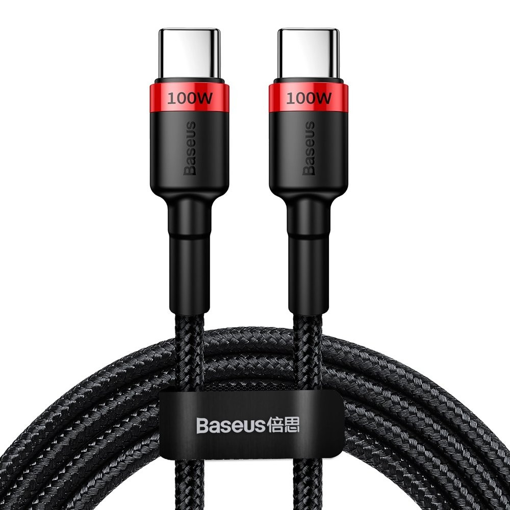 Nylon Silný kábel USB-C PD 100W 20V 5A 2M ČIERNY