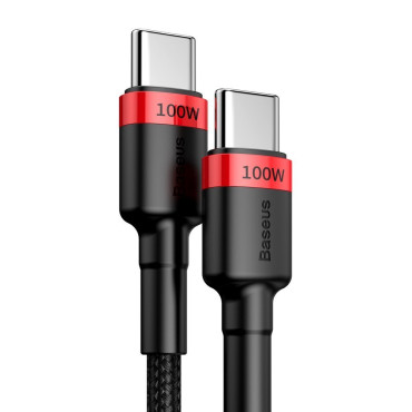 Nylon Silný kábel USB-C PD 100W 20V 5A 2M ČIERNY