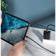 Nylon Silný kábel USB-C PD 100W 20V 5A 2M ČIERNY