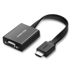 HDMI προσαρμογέα - VGA Micro USB AUX AUCT 3,5 χιλιοστά Μίνι Jack Black