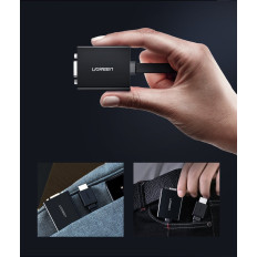 HDMI προσαρμογέα - VGA Micro USB AUX AUCT 3,5 χιλιοστά Μίνι Jack Black