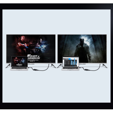 HDMI προσαρμογέα - VGA Micro USB AUX AUCT 3,5 χιλιοστά Μίνι Jack Black