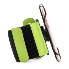 Chegada de telefone até 6 '' no pulso de uma banda esportiva para correr preto